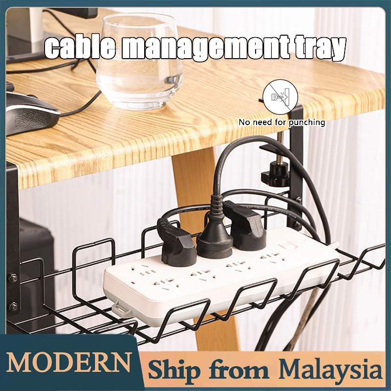 Cable Management Tray /Under Desk Wire Storage Rack /Under Desk Cable ...