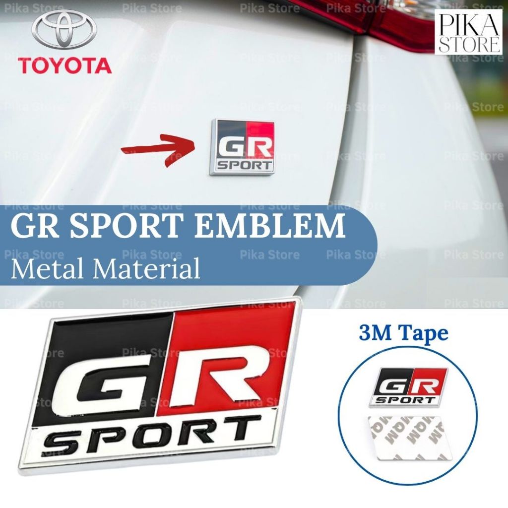 Toyota GR Sport Emblem GR Logo Sticker 3D Metal Toyota Vios 2023 ...