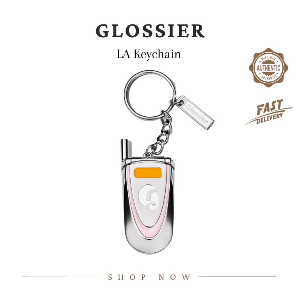 Glossier LA exclusive cell phone mirror keychain limited edition sold rare