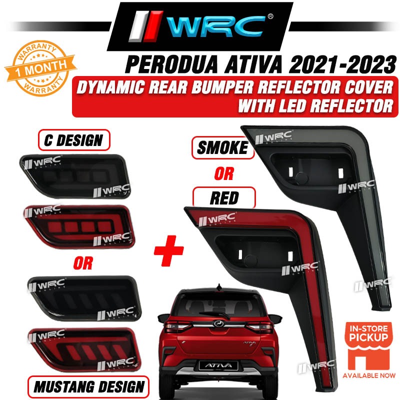 Perodua Ativa 2021 - 2023 Dynamic Rear Bumper Reflector Cover With ...