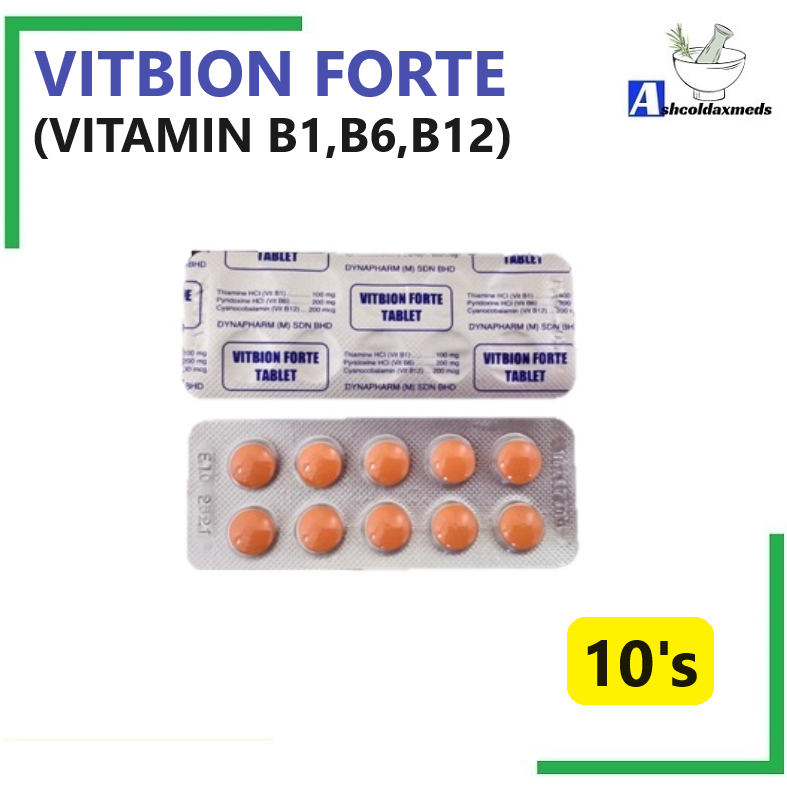 Vitbion Forte 10's Vitamin B1, B6, B12 (Nervous Vein Pain/Tobas/Boost