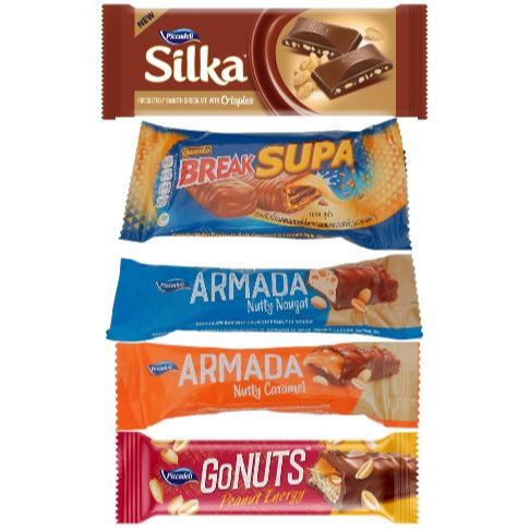 Imported PICADELI CHOCOLATE BAR SILKA BREAKSUPA ARMADA GONUTS