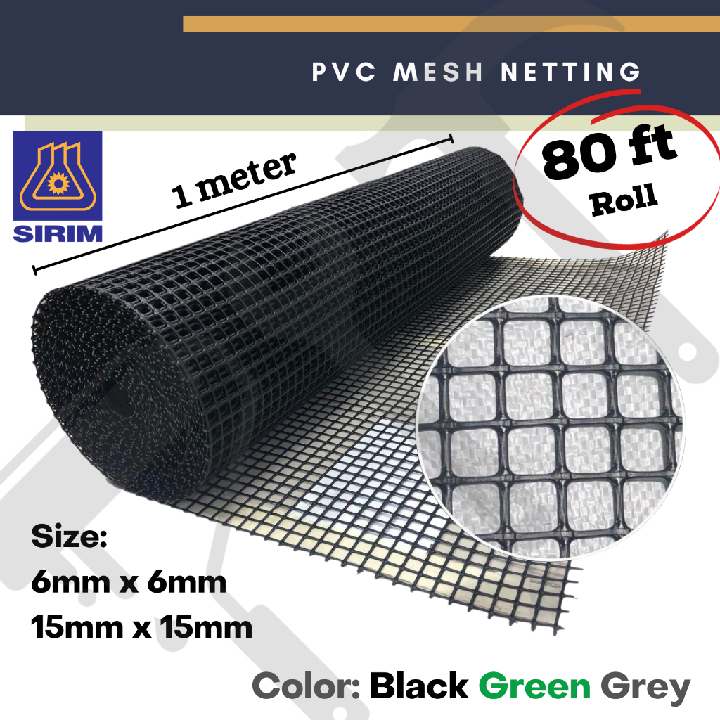 [80 Feet] SIRIM HDPE Heavy Duty PVC Mesh Fencing Netting Dawai Jaring ...