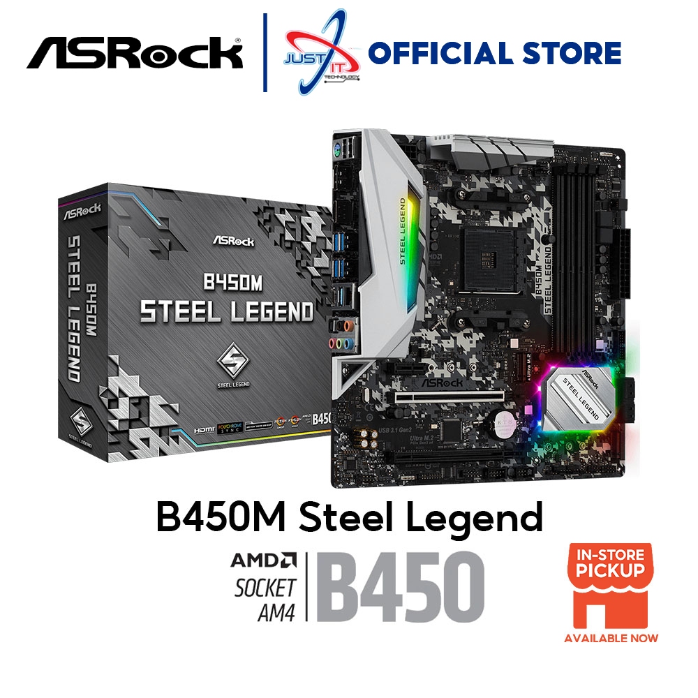 Asrock B450M Steel Legend Am4 Gaming Motherboard Combo 3000G / RYZEN 3