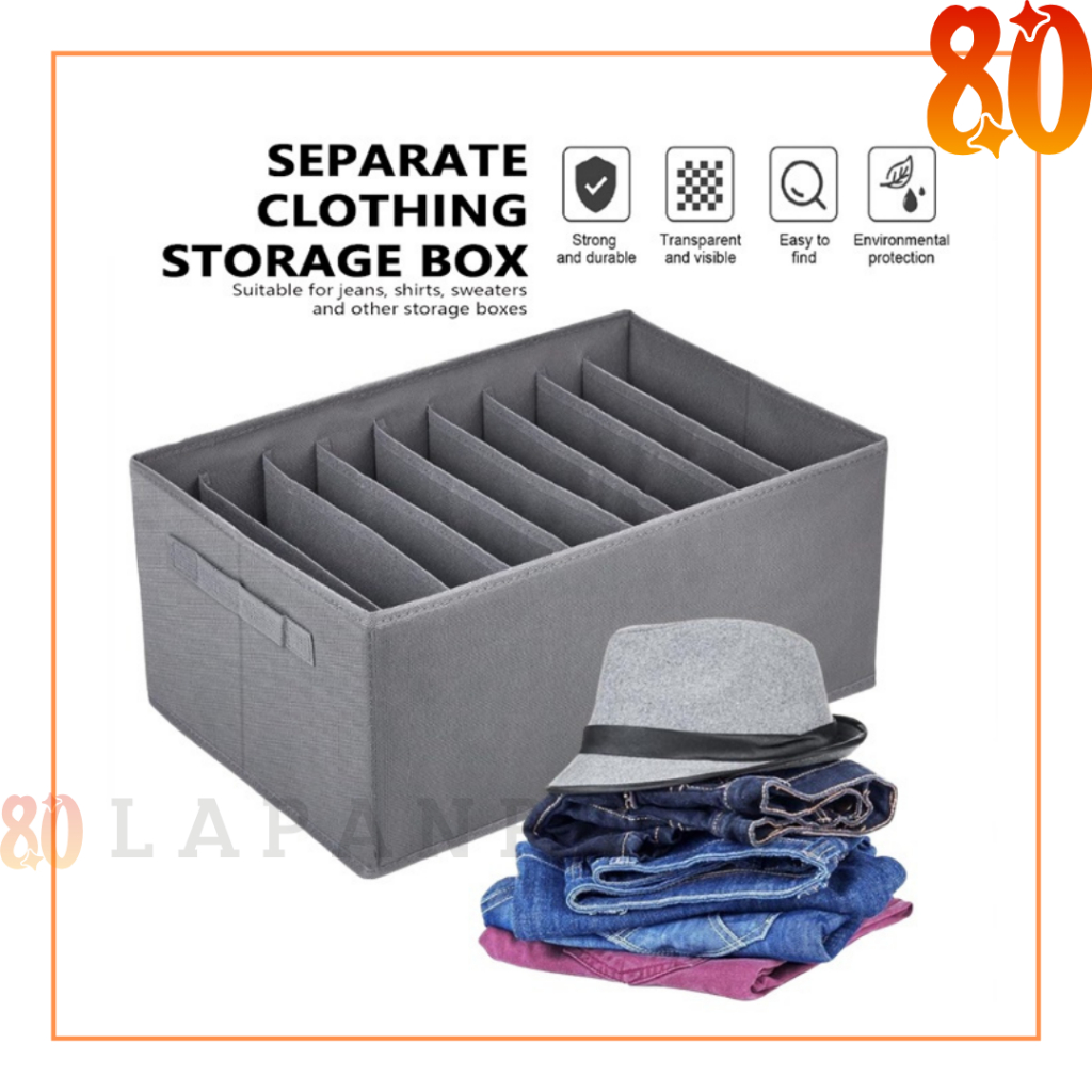 SEPARATE CLOTHING STORAGE BOX | Wardrobe Storage Organiser Foldable ...