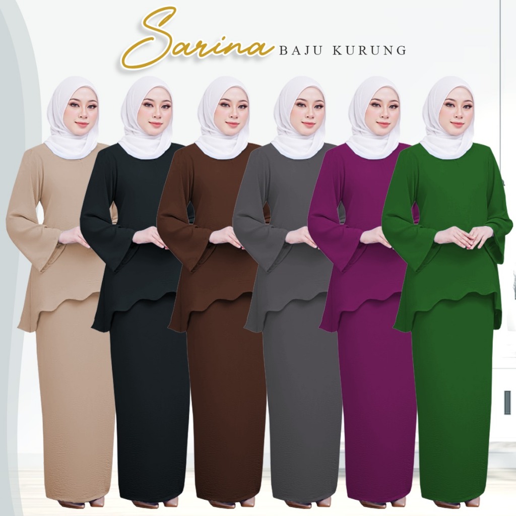 Sarina MUSLIMA COMO CRAPE Less Clothes | Shopee Singapore