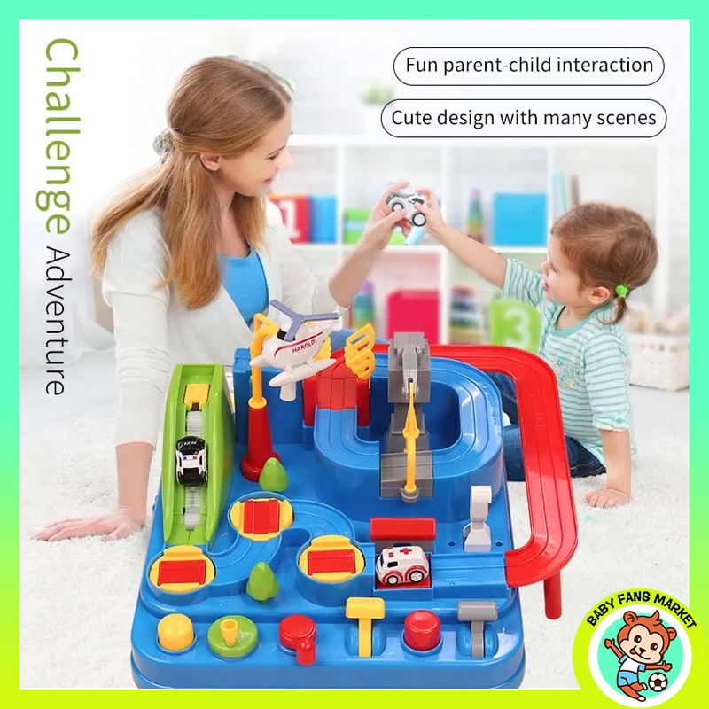 Car Adventure Toy Track Race Rail Track Toy City Rescue Educational ...