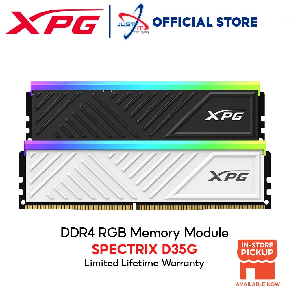 ADATA XPG Spectrix D35G RGB Gaming RAM - Black/White (8GB/16GB/32GB ...