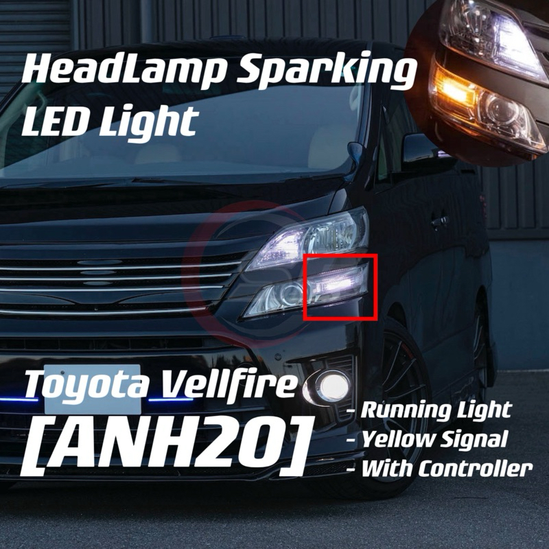 Toyota Vellfire ANH20 Head lamp sparking LED light with controller New ...