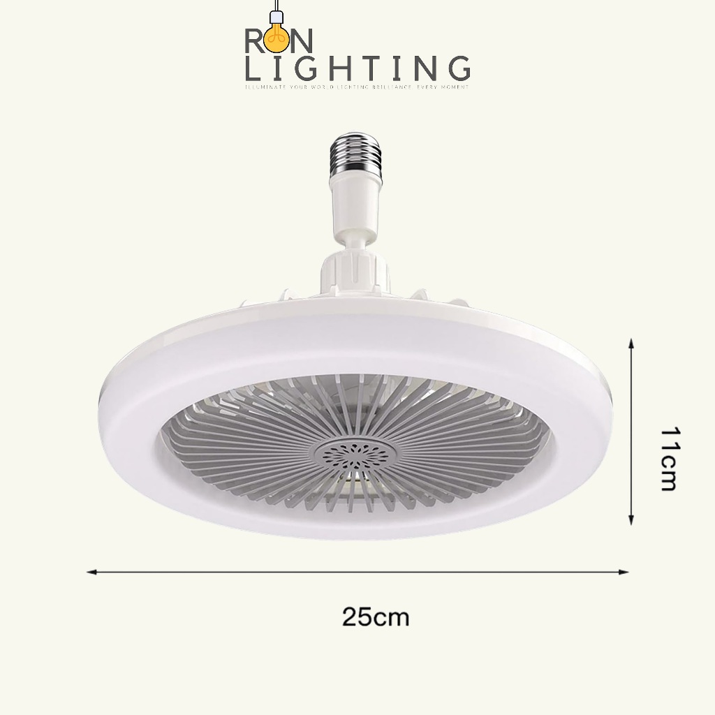 2 In 1 LED Ceiling Fan Lamp Light Bulb Adjustable Angle Speed Dimmable ...