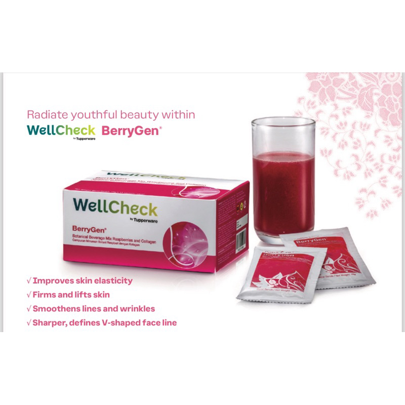 Tupperware WELLCHECK BerryGen (1) 15gm x 15 sachets Expired 2025 ...