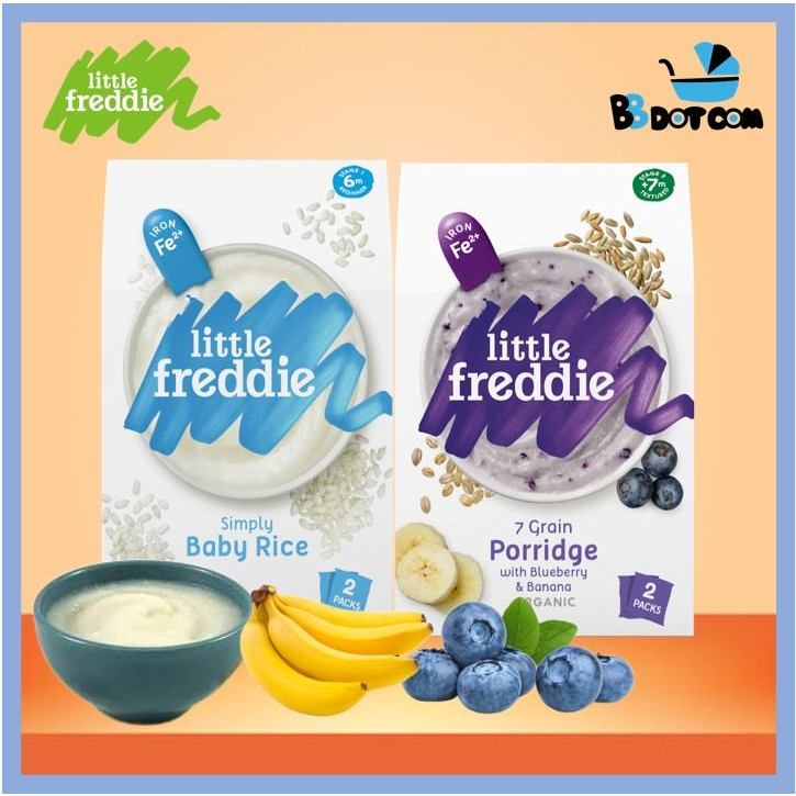 Little Freddie Organic Baby Rice Cereal / 7 Grain Banana Blueberry ...