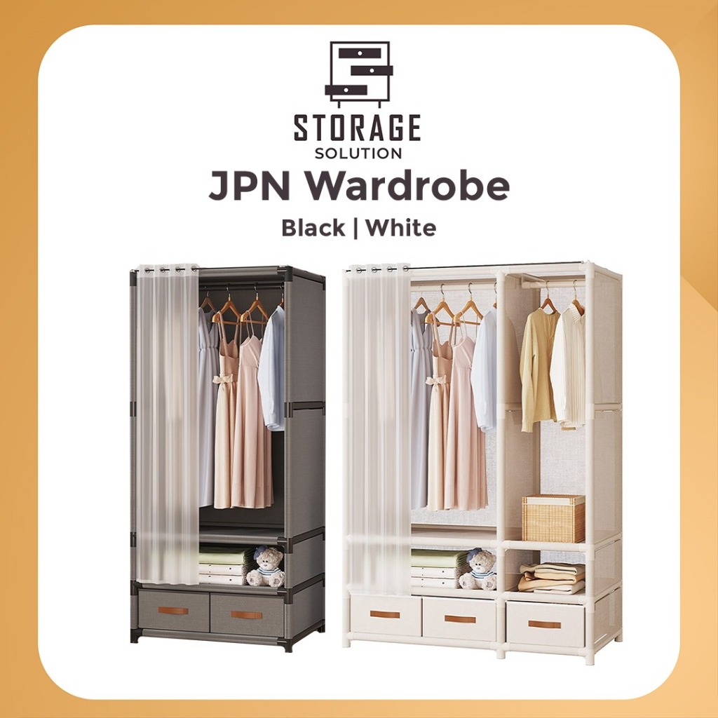 [Storage.S] Stainless Steel Japanese Style Wardrobe Rods Extra Thick ...