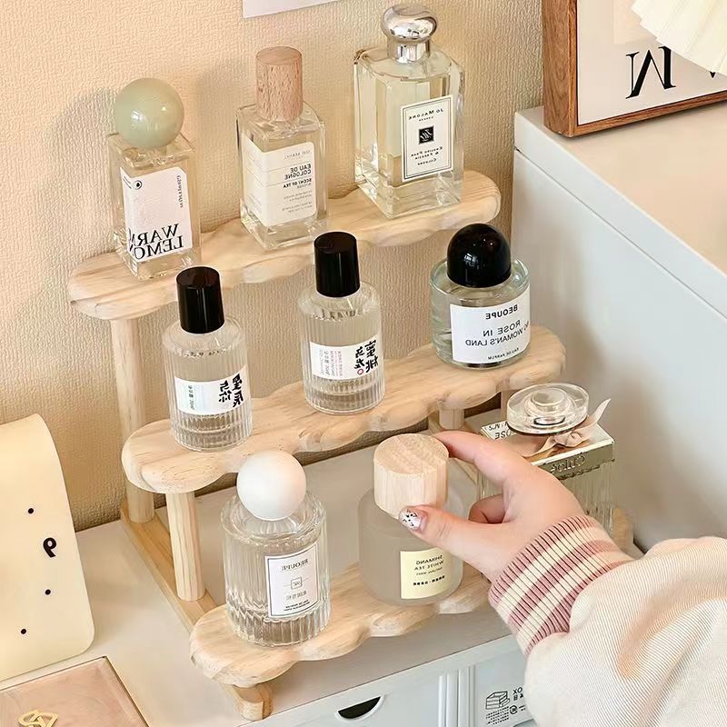 3 Layer Solid Wood Display Rack Stand Perfume Jewelry Toys Storage ...
