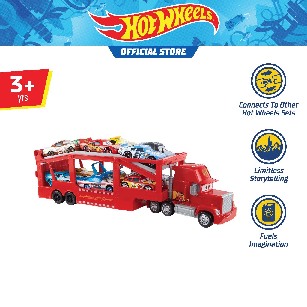 Disney And Pixar Cars Mack Hauler Truck With Ramp, 13-Inch 12-Car ...