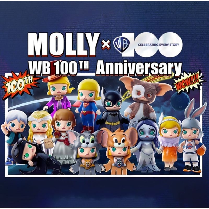 Pop Mart Molly Warner Bros 100th Anniversary | Shopee Singapore