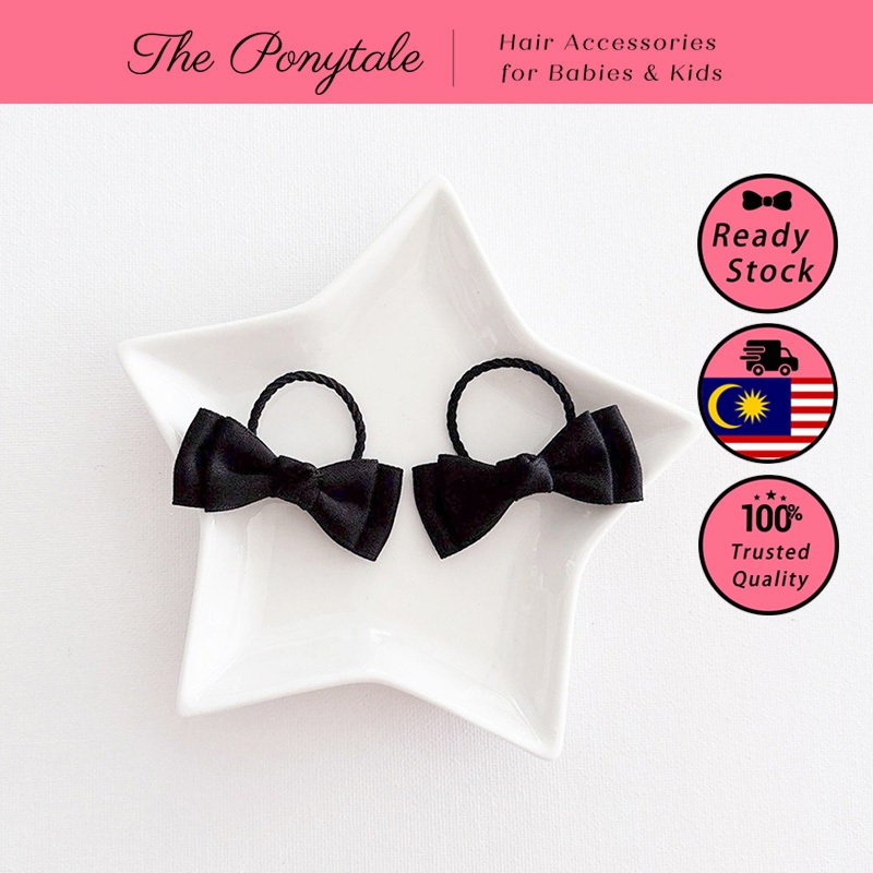 THEPONYTALE Kid Hair Tie 1pair [GPT6237] Bow Ribbon Rubber Primary ...