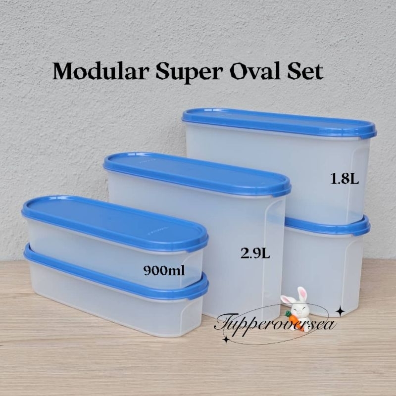 Tupperware Modular Mates Super Oval Set (1 PC / 2 PCS) - 900ml