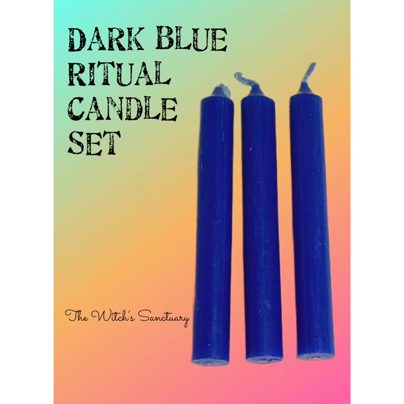 DARK BLUE Ritual Candle 4