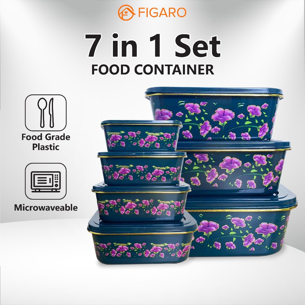 FIGARO 【7 in 1】Food Container With Lid Meal Prep Container Food Storage ...