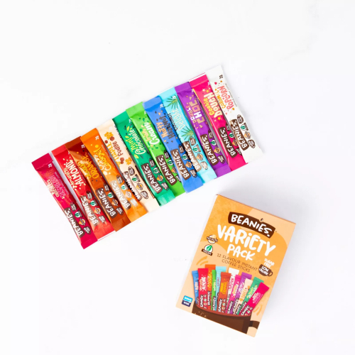 Beanies Flavour Coffee Sachets 12 Flavour Variety Packs No Sugar Low