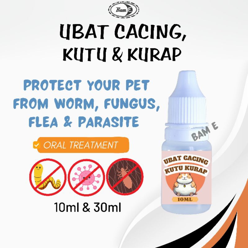 Ubat cacing kucing kurap anti fungus kutu worm maggot wormnil oral