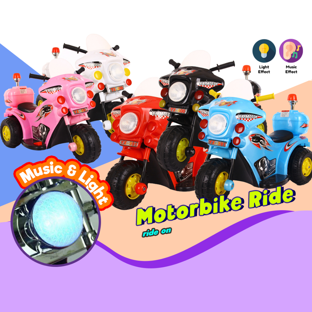 Realeos Electric Bike Ride On Motor Rechargeable Motorbike Budak