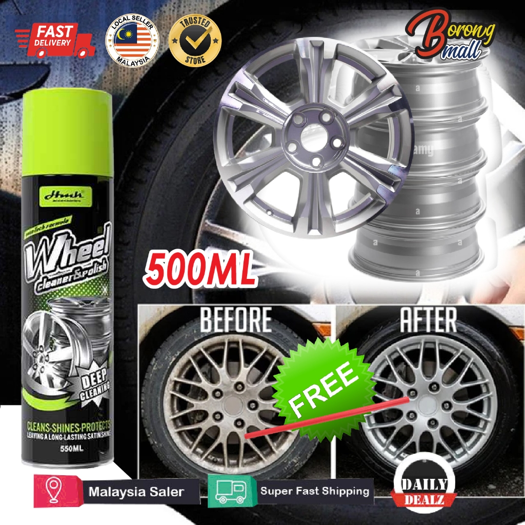 500ml Automotive Wheel Cleaner & Polish Car Rim Foam Cleaning