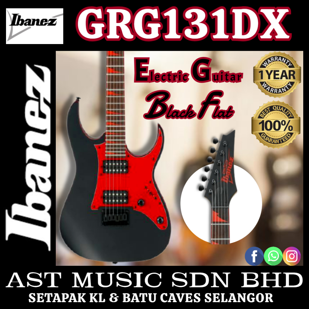 Ibanez GRG131DX Electric Guitar – Black Flat ( GRG-131DX / Grg131dx ...