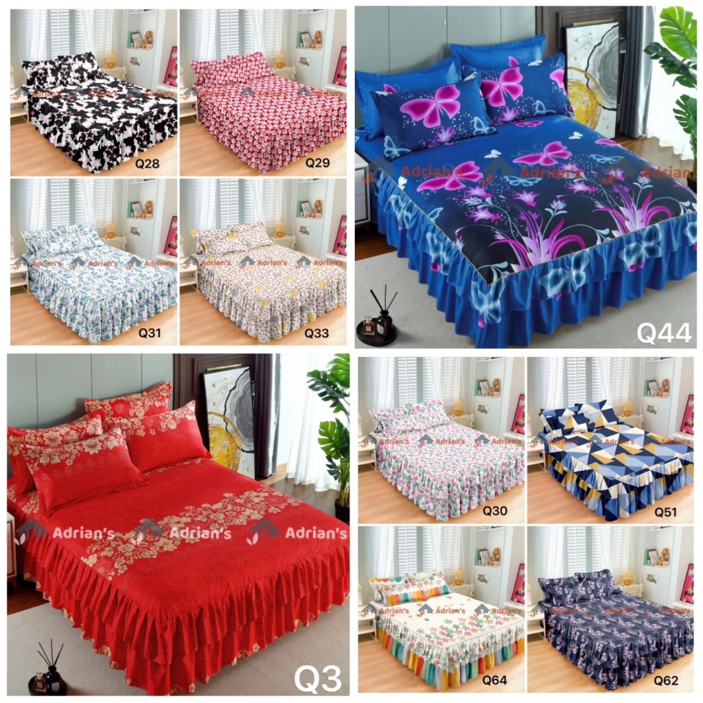 Classic-3-in-1 Set Cadar katil ROPOL CADAR saiz QUEEN /cadar queen ...