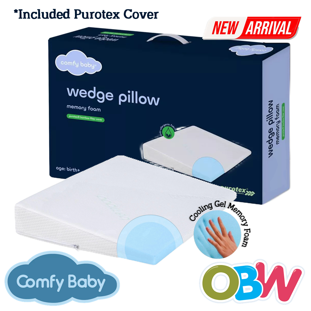 Comfy Baby Cooling Purotex Baby Wedge Pillow Memory Foam Baby - Main Image