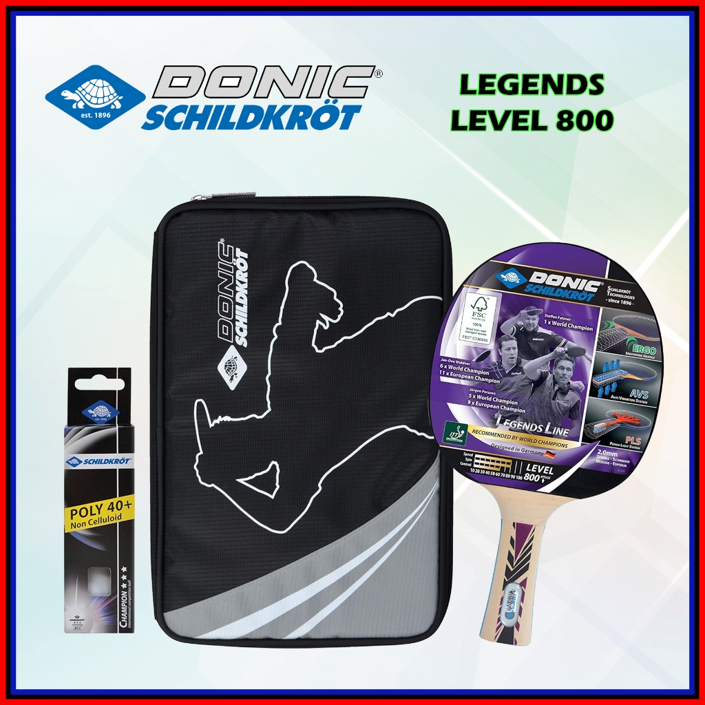 Table Shopee Donic-Schildkröt Pong Singapore | Legends Ping 800 Bat Set Racket Premium Tennis