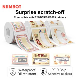 Label Maker Tape Compatible for NIIMBOT B21/B1/B3S, Barcode Address Label  Printer Paper Waterproof Anti-Oil Scratch-Resistant Sticker White