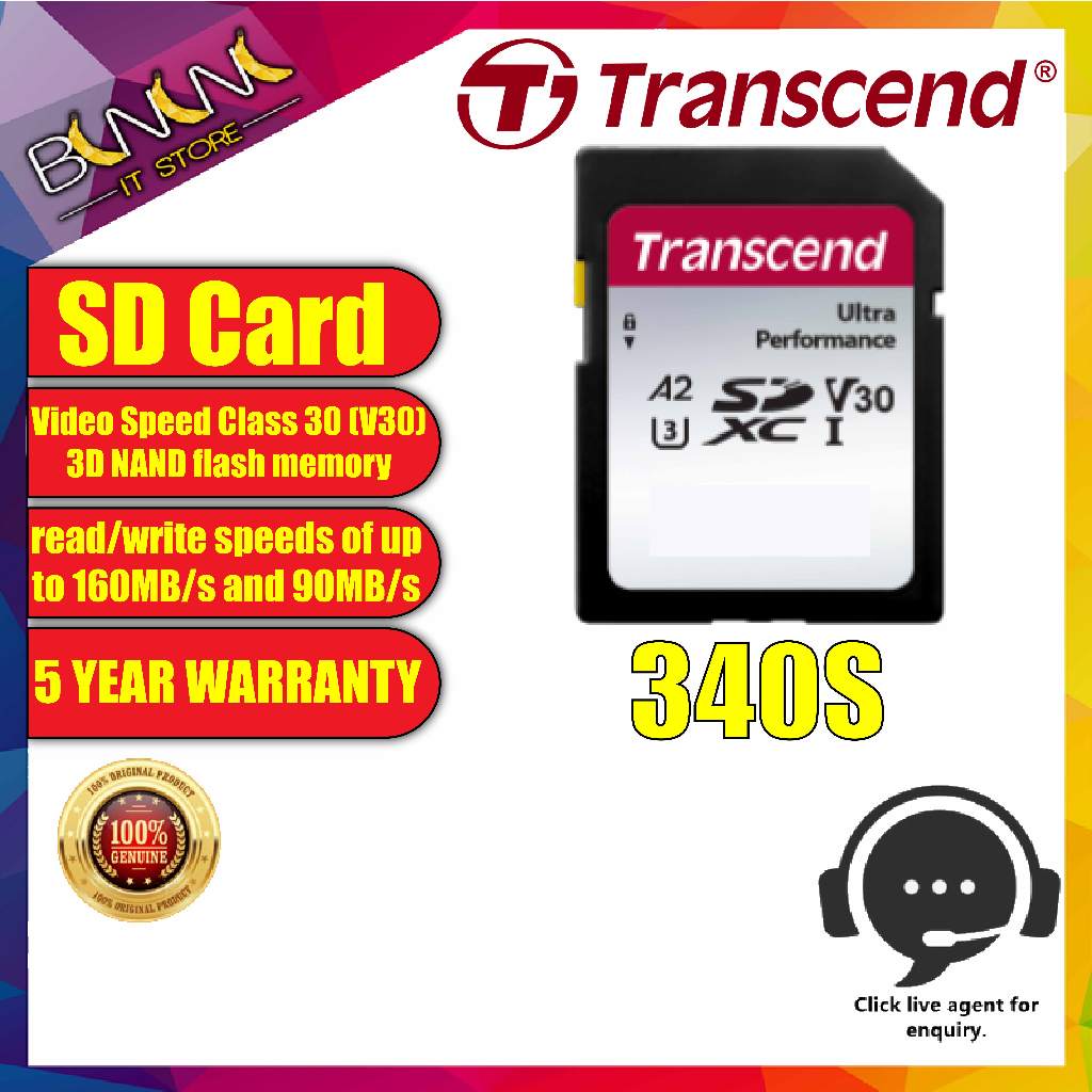 TRANSCEND 340S / SDC340S SD CARD read/write speeds of up to 160MB/s
