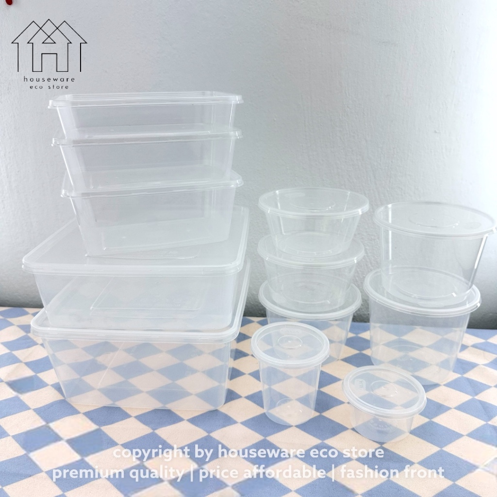 LAVA Disposable Plastic Food Container / Fruit Salad Lunch Box Food
