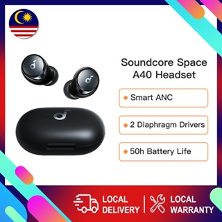 Soundcore by Anker Space A40 Auto-Adjustable Active Noise Cancelling  Wireless Earbuds, Reduce Noise by Up to 98%, 50H Playtime, Comfortable Fit,  App