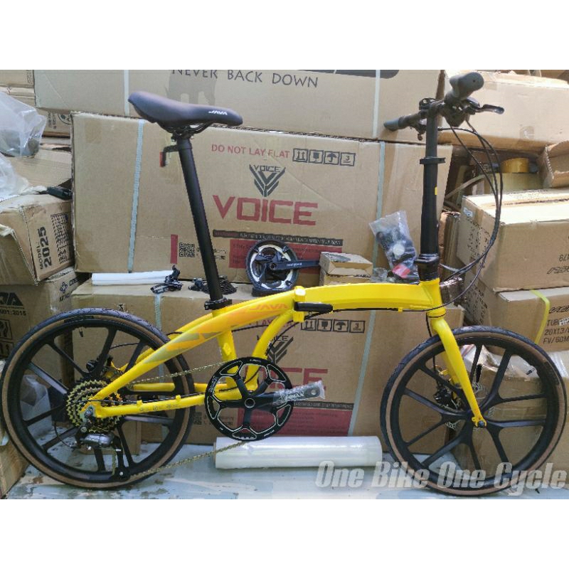 Java Zelo Folding Bike 20 451 Custom Edition Shimano Altus 1x9sp Hydraulic Disc Hollow Crankset Shopee Singapore