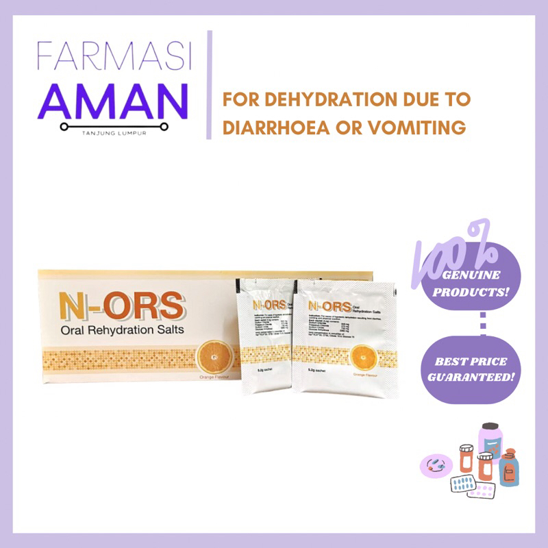 N Ors Oral Rehydration Salt Plus Orange Flavour 50s Shopee Singapore 5388