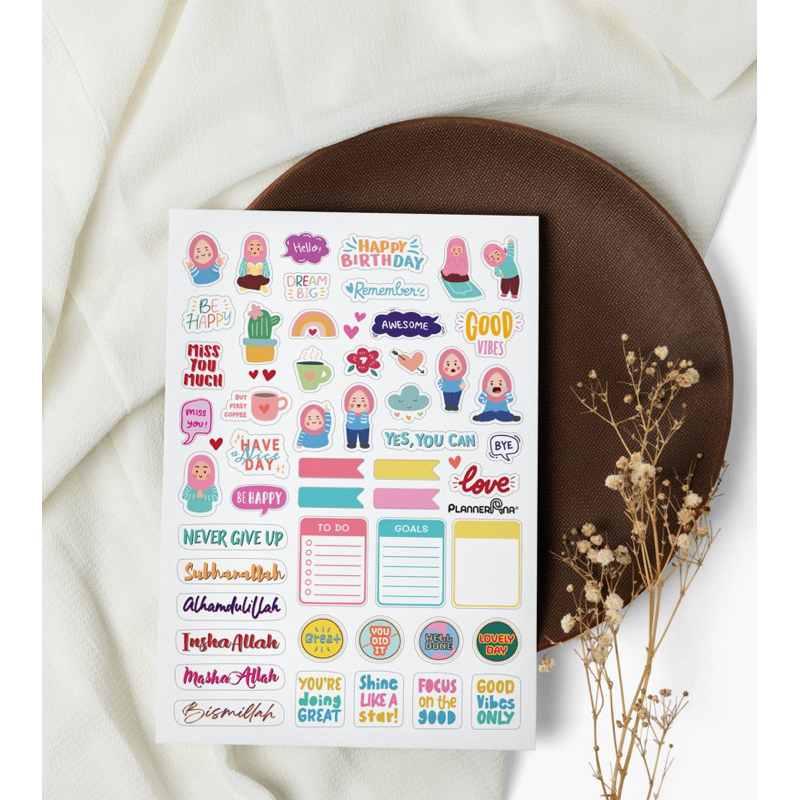 Cute Muslimah Sticker | Sticker Islamic Hijab Planner Journal Scrapbook ...