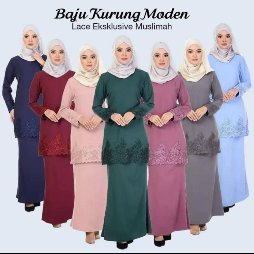 Baju Kurung Moden Lace Ala Rina Harun Special Exclusive Swarowski 2024