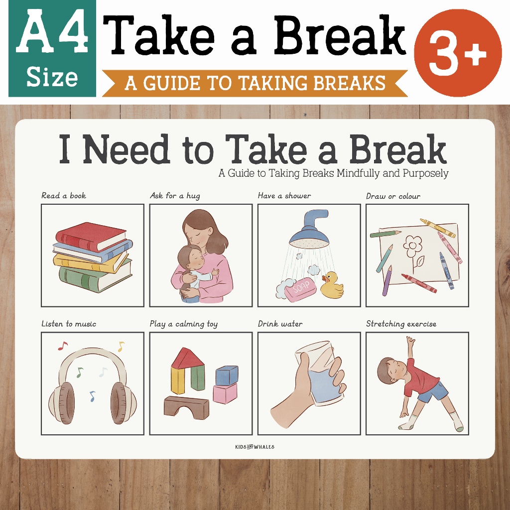 Take a break Guide, Visual Prompting Chart, PECS Classroom, Homeschool ...