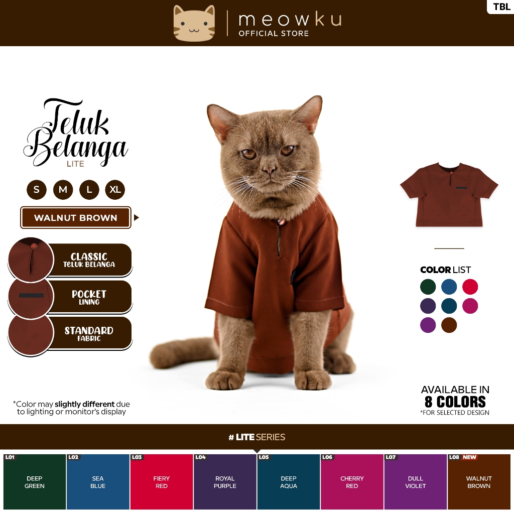 Meowku Teluk Belanga Lite (Cat Raya Clothes) Lite Series Shopee Singapore