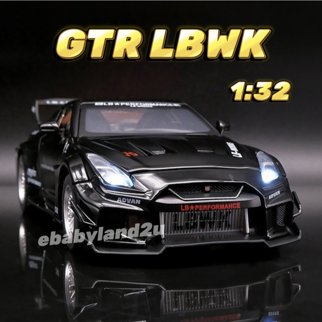 Die Cast 1:32 GTR LBWK Diecast Collection Vehicle Models | Shopee Singapore