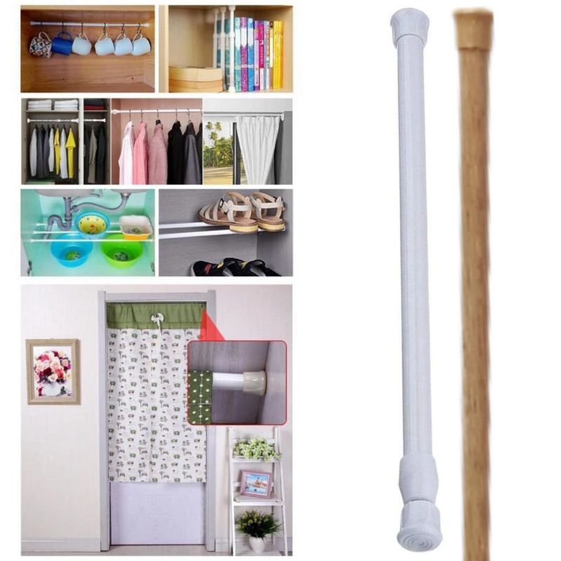 60-110cm extendable Small Curtain Tension Rods Metal Pole for Shower ...