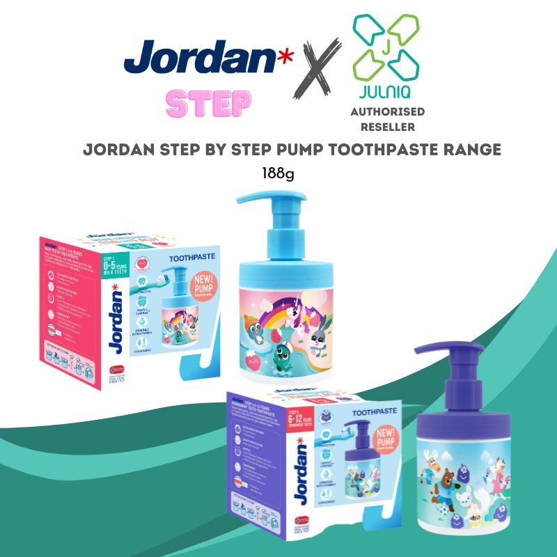 JORDAN Children PUMP Toothpaste STEP Range 188g | Shopee Singapore