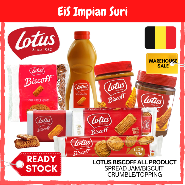 (EIS) Lotus Biscoff Spread Jam (Smooth/Crunchy) (380/400G) Lotus Biscuit (250G) Crumble 750g