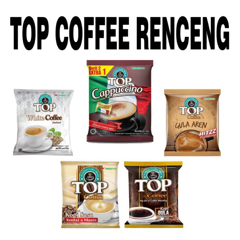 kopi top all varian kopi gula aren avocado isi 1 renceng 10sachet ...