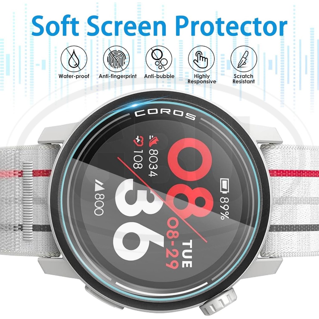 Coros Pace 2 sporthorloge - screenprotector