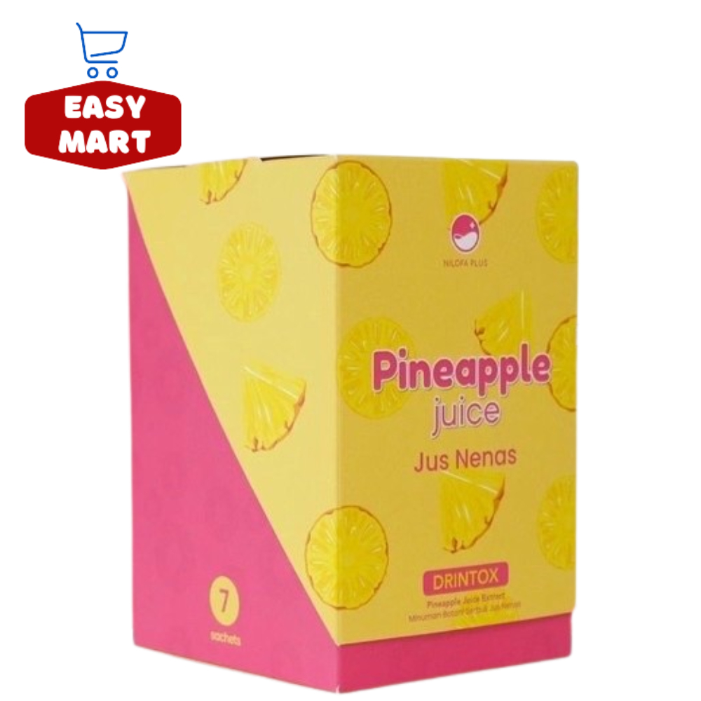 NILOFA PLUS PINEAPPLE JUICE JUS NENAS DRINTOX 7SACHETS X 15GRAMS