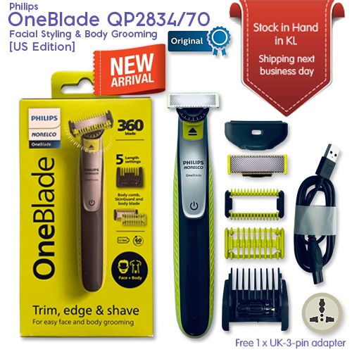 Philips OneBlade 360 Hair Shaver Trimmer Razor Comb 5-in-1 for Men